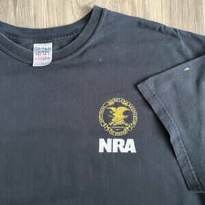 Vintage NRA T-Shirt Size XL 2nd Amendment Black Gun Distressed Worn